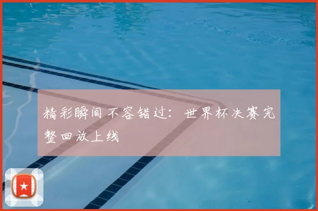 精彩瞬间不容错过：世界杯决赛完整回放上线